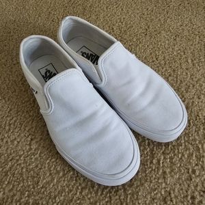 Vans white slip on classic